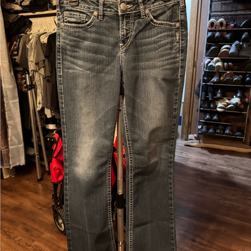 Buckle Black Fit No. 53 faded Skinny Blue Cropped Jeans